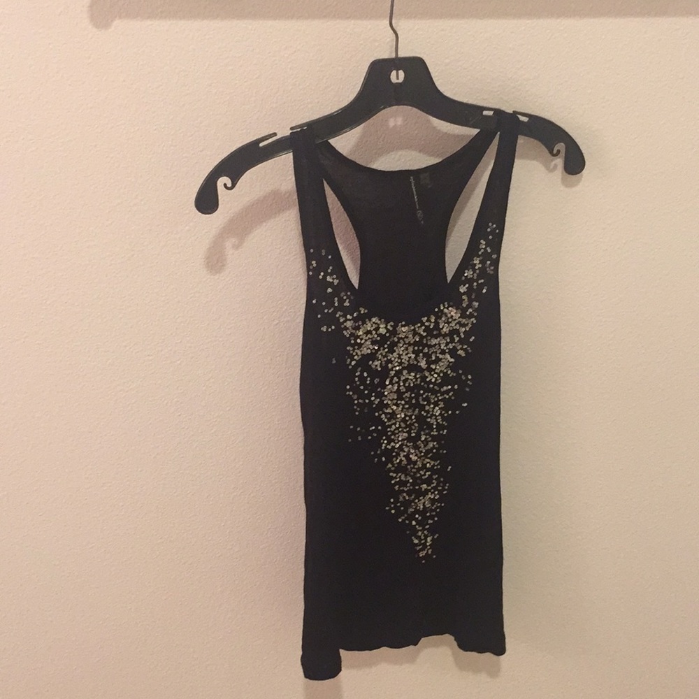 Shimmery BlackTank Top